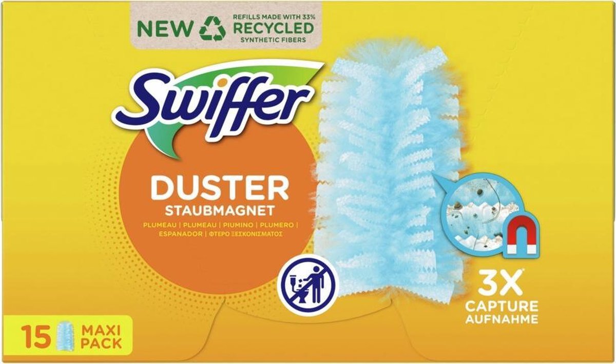 Swiffer Duster Trap & Lock - Voordeelverpakking 3 x 15 Navullingen