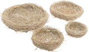 Set van 8x stuks vogelnestjes van riet in verschillende maten - Dieren thema decoraties