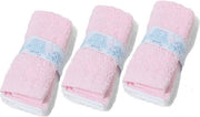 Soft Touch | 6 stuks Badstof Spuugdoekjes | Roze + Wit | 28 x 28 cm