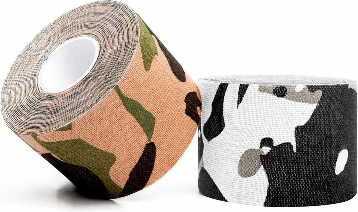 #DoYourFitness - 1x Camouflage Kinesiologie Tape - Sporttape - 100% geweven katoen / waterbestendig - rollengte 5m