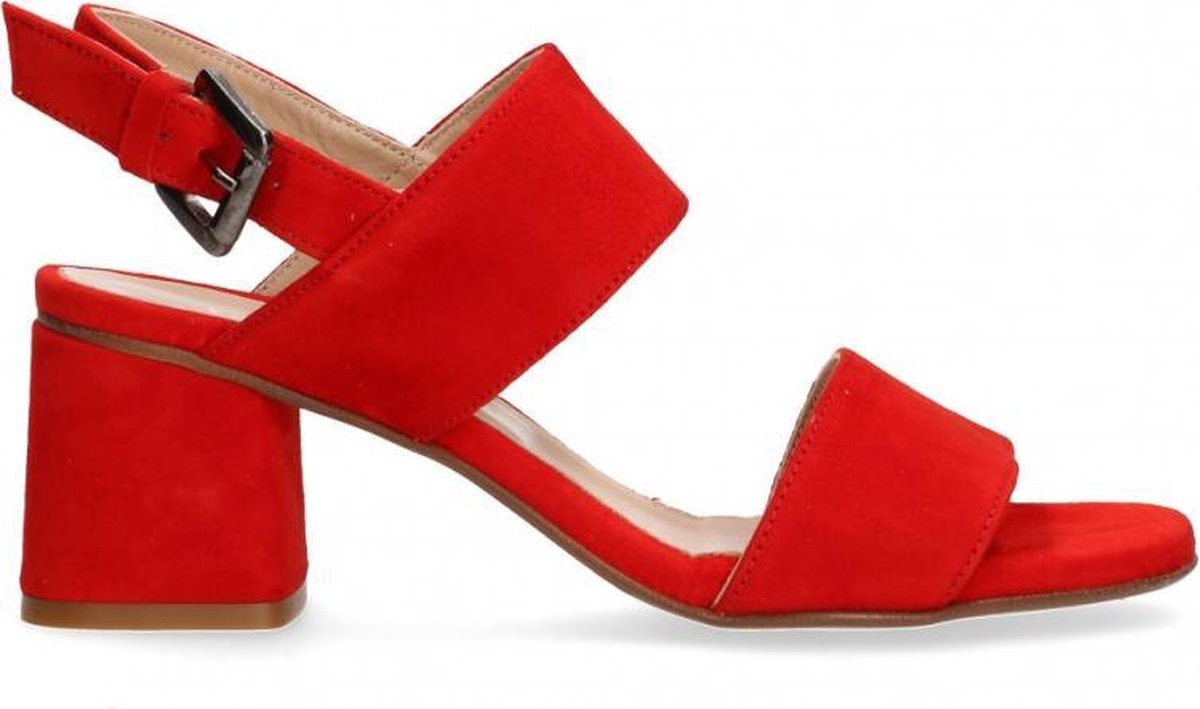 Van Dalen  - Awey Sandaal Met Hak Suede - Womens - Red - 37
