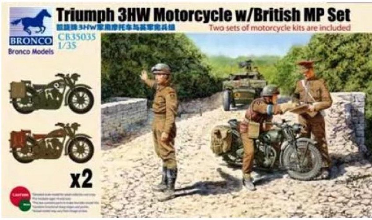 Triumph 3HW Motocycle w/MP Figure Set (modelbouw