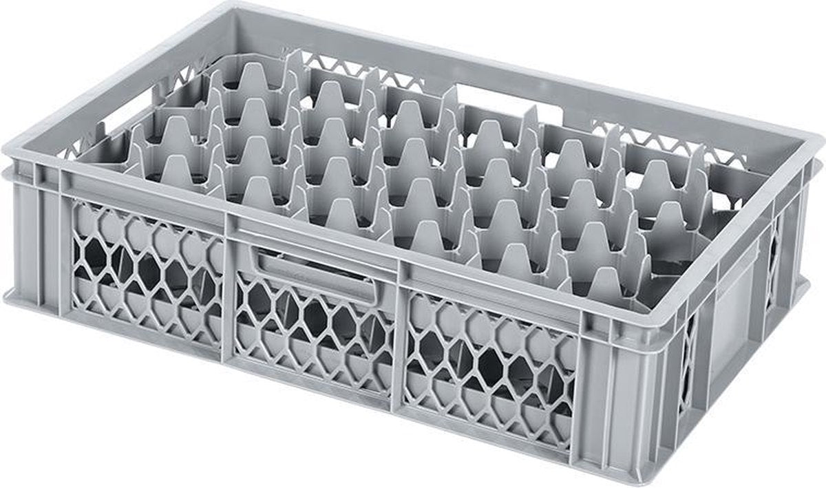 Glazenkrat voor 33 glazen - max. glashoogte 125 mm - max. Ø 75 mm