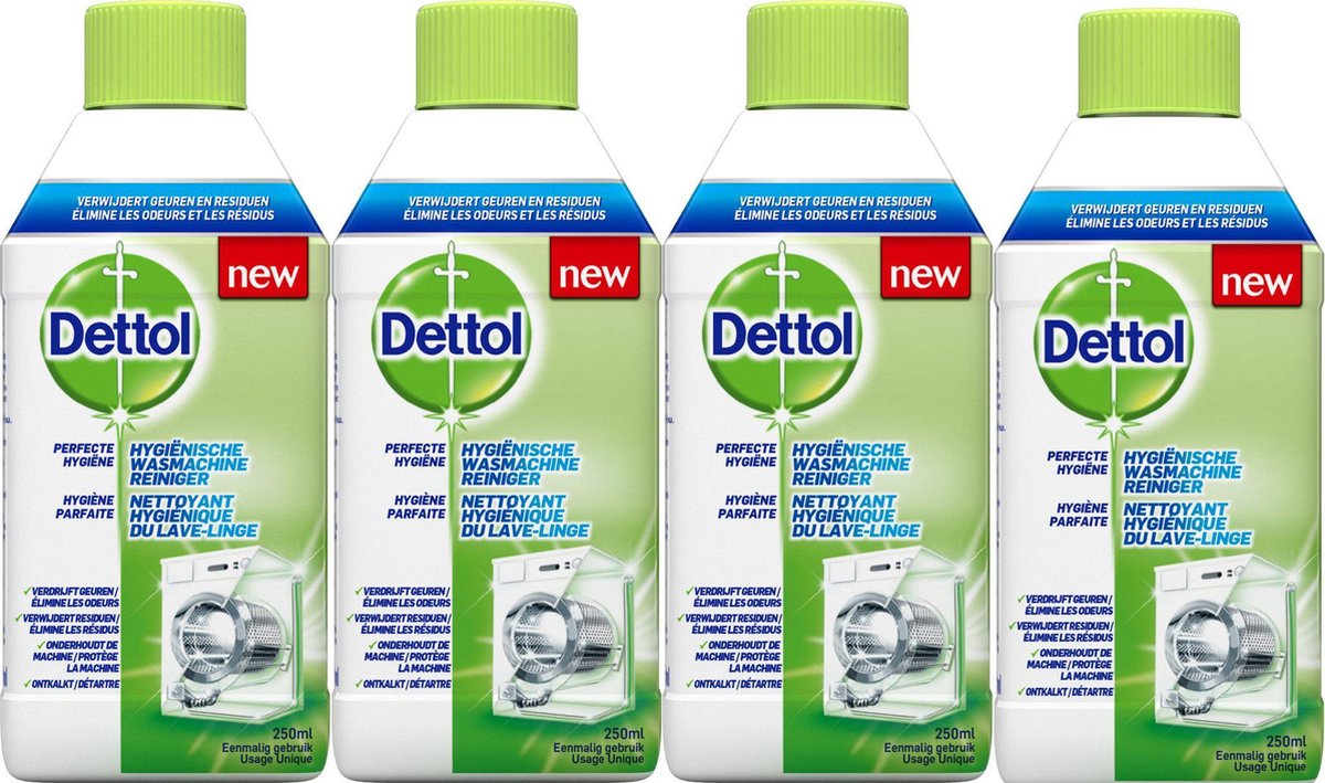 Dettol Wasmachine Reiniger Hygiëne - 250ml x4