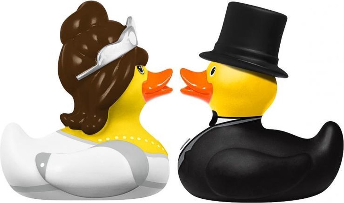 DELUXE MINI BRIDE & GROOM DUCK SET