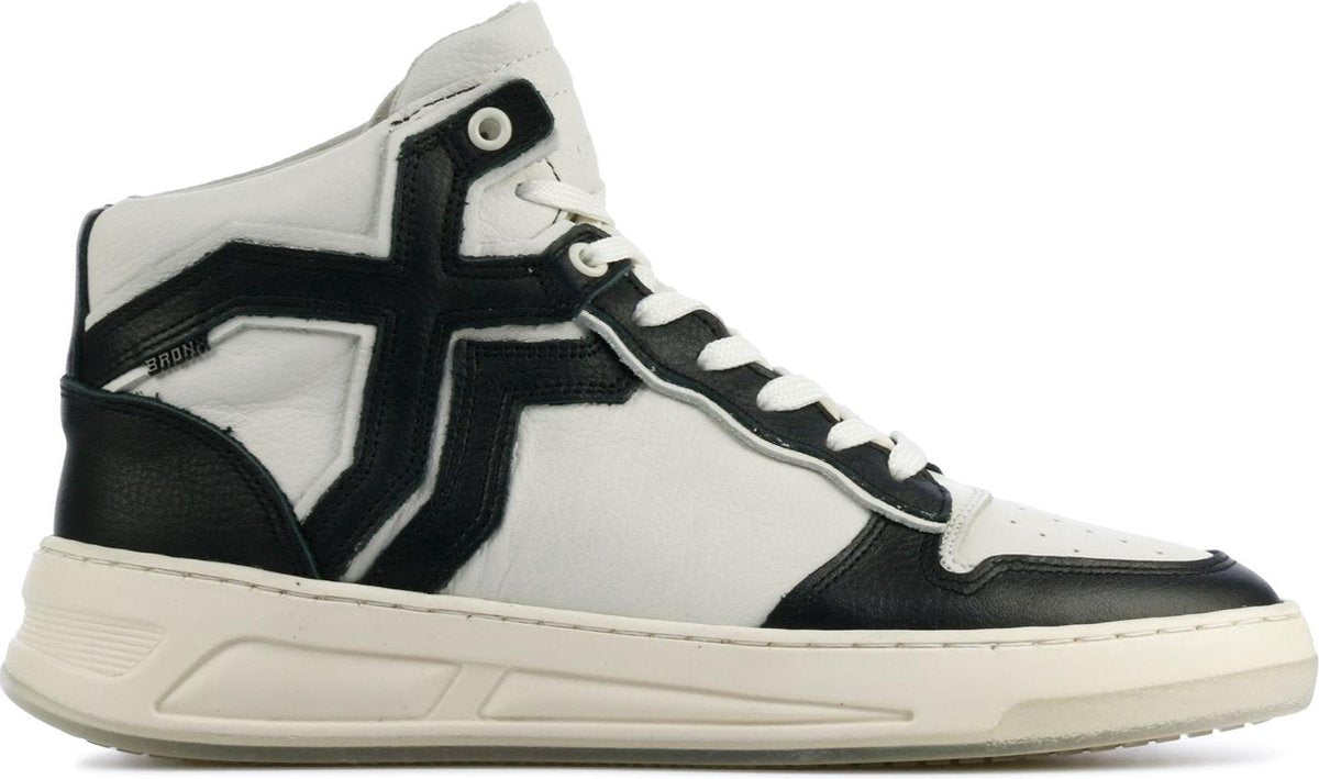 Bronx Vrouwen Leren Hoge sneakers / Damesschoenen 47325-a - Wit - Maat 37