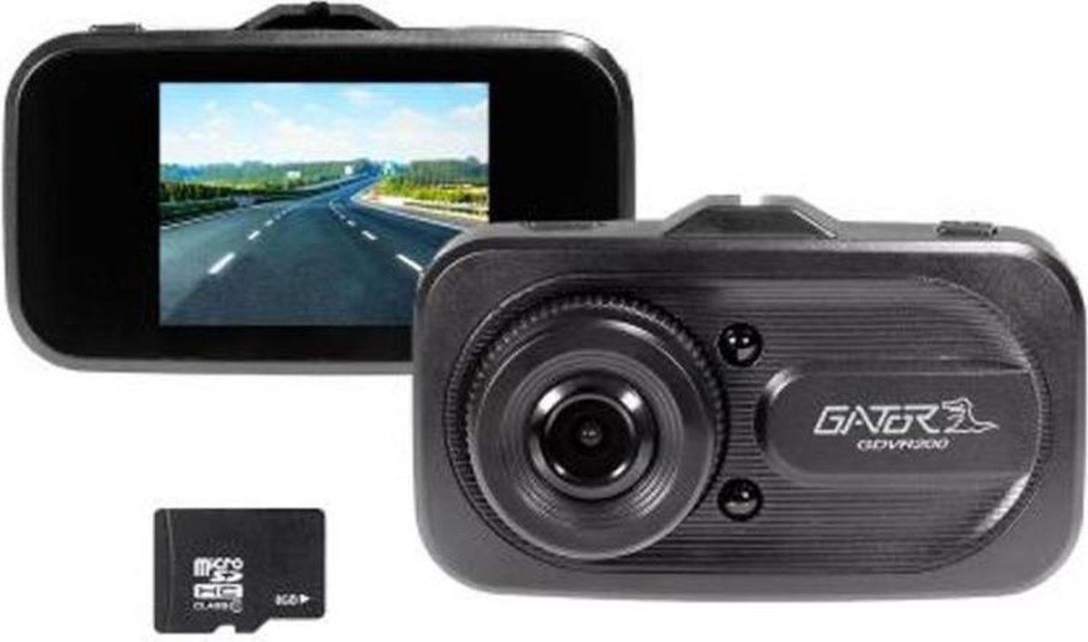Gator dashcam 720 HD + Display + 8GB Micro SD