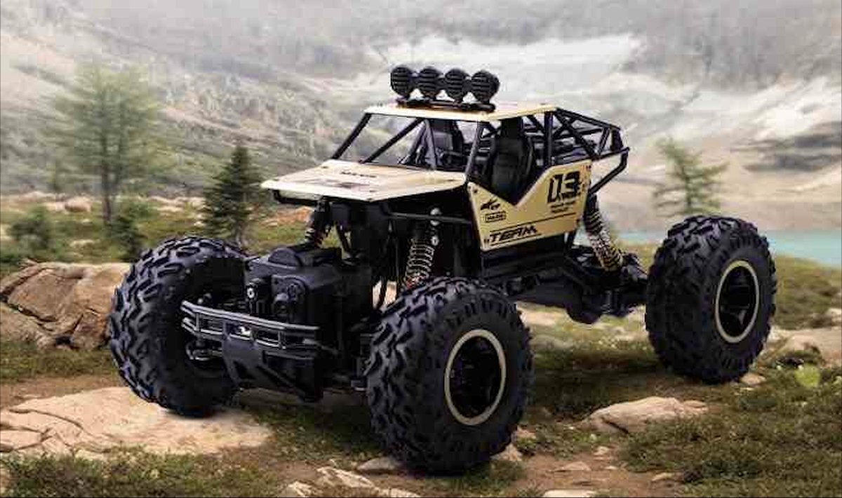 Bestuurbare auto - Goud - voor off-road en op de weg - Diversicus RC auto -  Afstandsbestuurbare Auto - Stunt Auto - Radiografisch Bestuurbare Auto - Voor Binnen en Buiten - Model 2021 - inclusief extra 2e accu