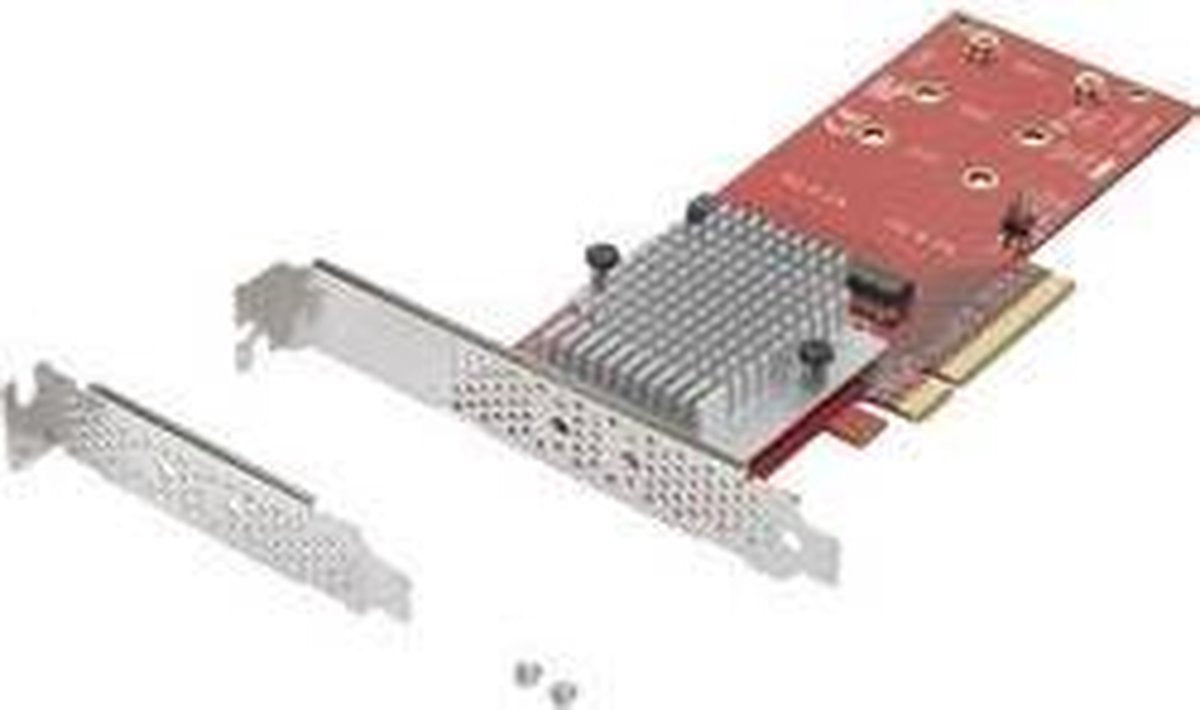 Renkforce PCI Express x8 adapterkaart voor M.2 SSD [2x M.2 Key M-bus - 1x PCIe 3.0 x8]