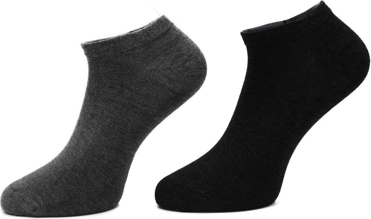 Boru Bamboe Sokken Short - Grijs - 3 x 2-pack - 36/40