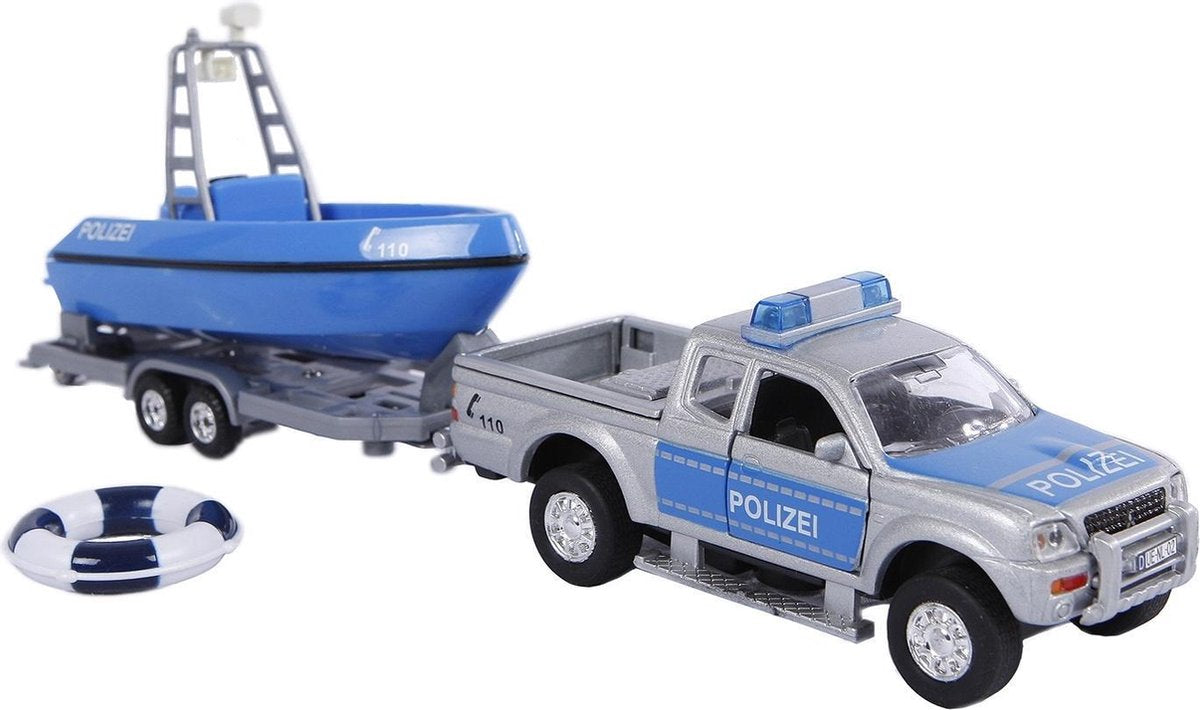Politieauto met Boot