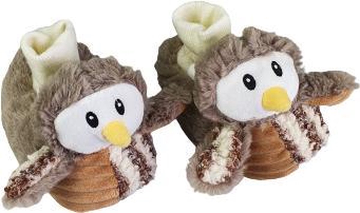 Pantoffel Pinguin - Bruin / Wit - Maat 27 / 28