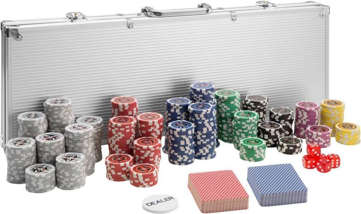 TecTake - pokerset 500 delig inclusief koffer en kaartspel - 402559