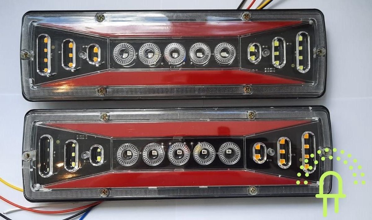 Set van 2 NEON LED Achterlichten 12v Type 25