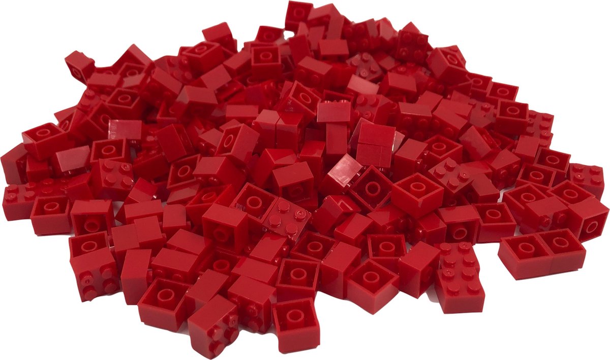 250 Bouwstenen 2x2 | ROOD | Keuze uit ruim 17 kleuren! | Klikken stevig vast | 100% compatibel met Lego