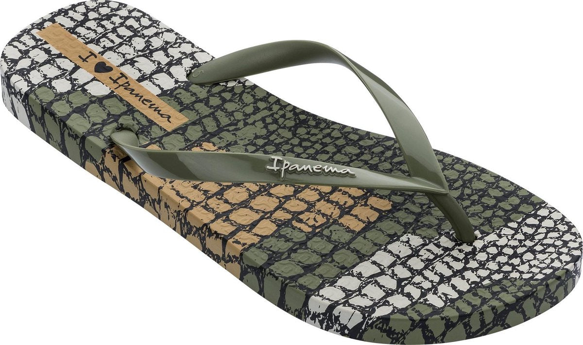 Ipanema I Love Safari Dames Slippers - Green/Beige - Maat 35/36