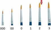 Italeri - 2 Brush Synthetic Round Single Pack (Ita52205)