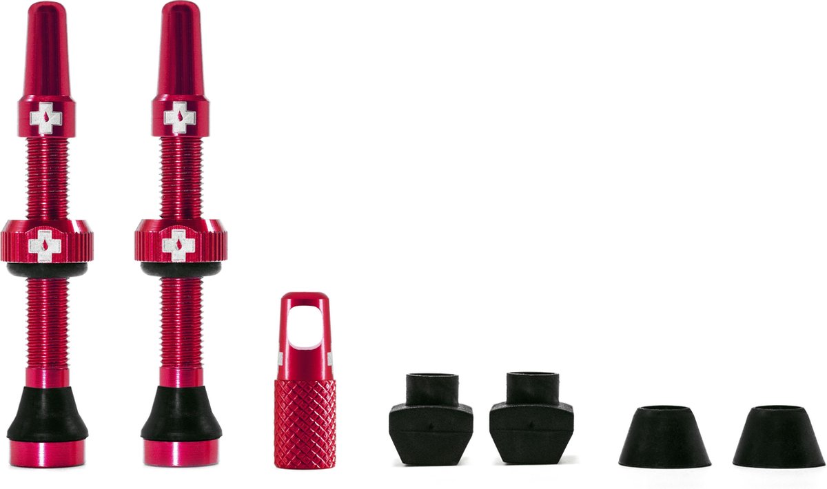 Muc-Off Tubeless Valve Kit Universeel 44mm Red