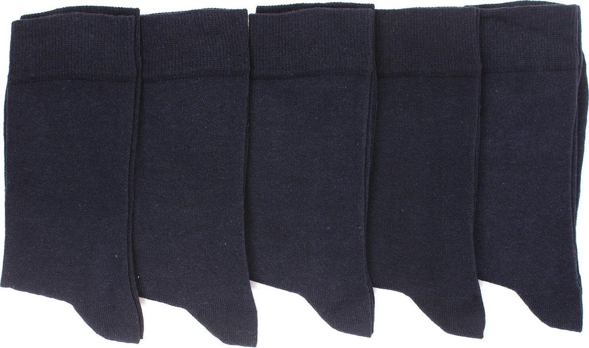 Blauwe sokken - Heren sokken - 5 paar - Normale sokken - Multipack Heren Maat 39-42