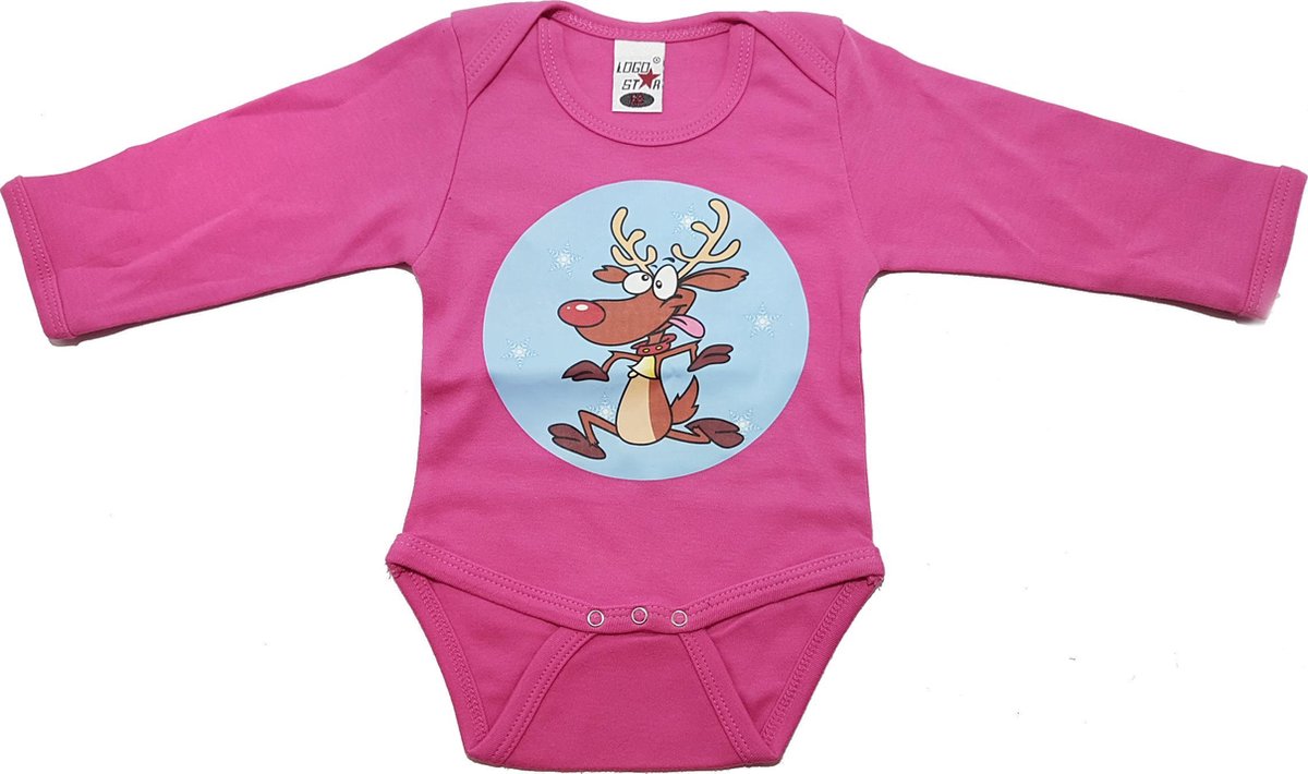 LOGO STAR - Rompertje - Maat 92 - Roze - Lange mouw