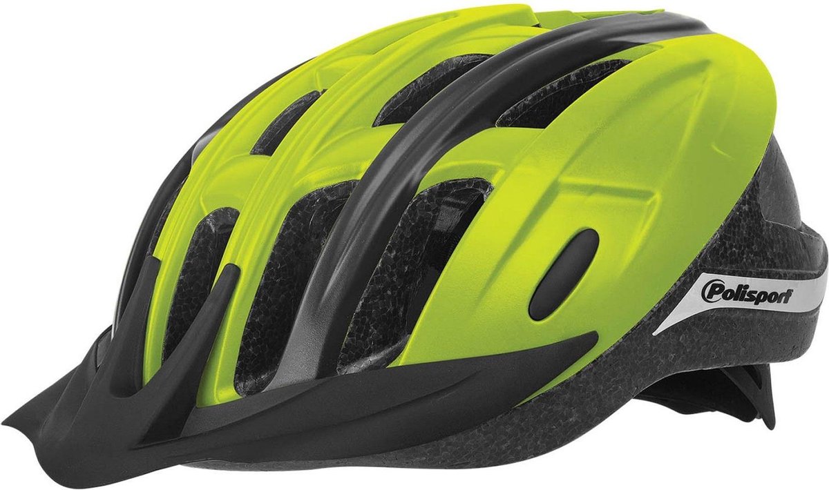 Polisport Ride In fietshelm - Maat M (54-58cm) - Lime/Zwart