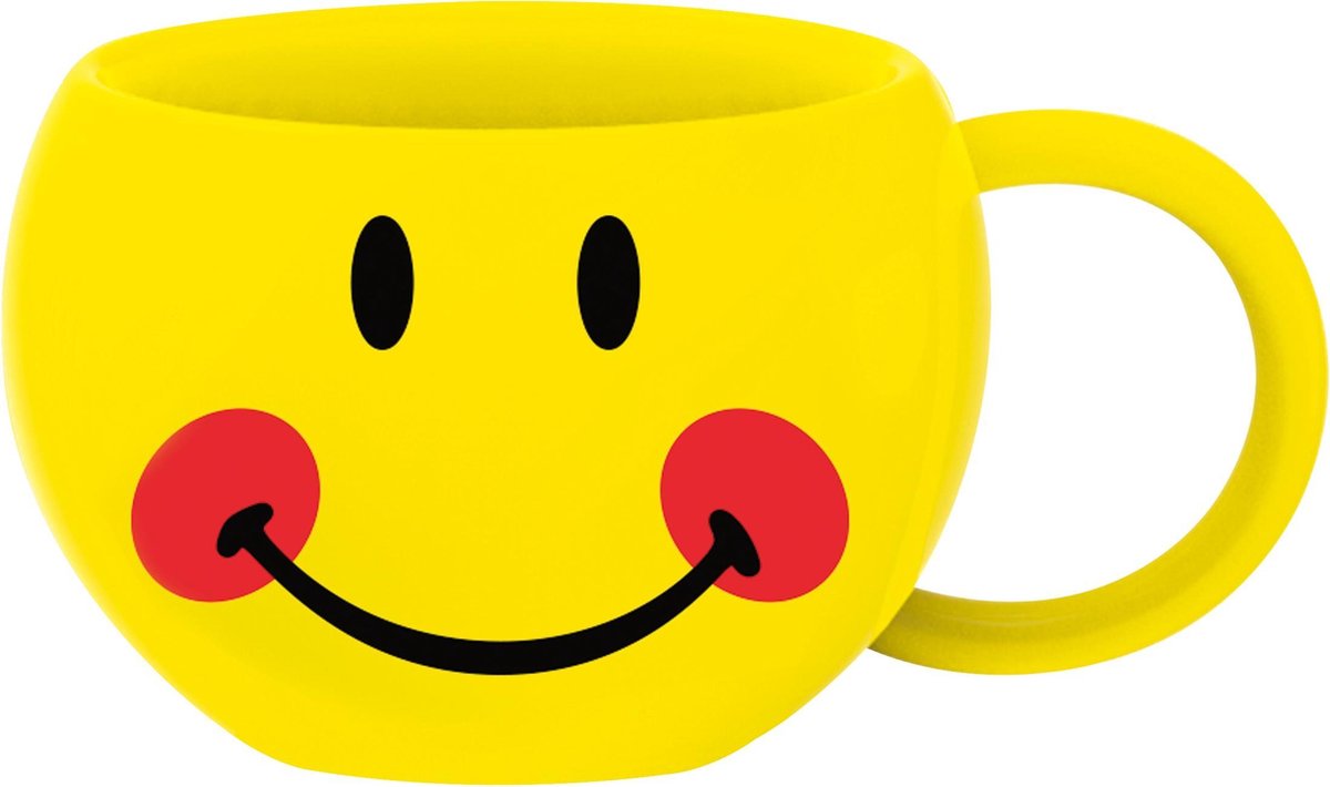 Zak!Designs Smiley 2.0 Mok - Keramiek - 300 ml - Red Cheeck - Geel