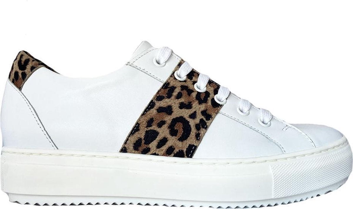 Witte Verhulst Veterschoenen Wijdte K Taupe Combi