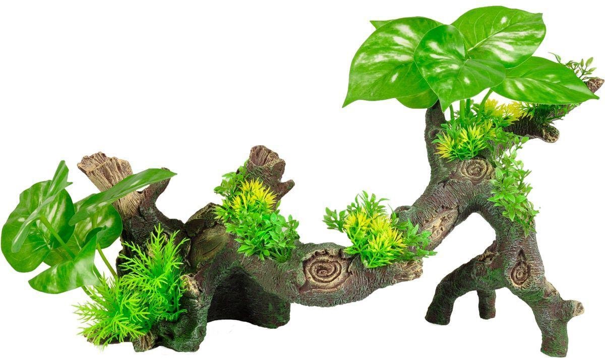 Aquarium decoratie Ariel stronk + plant - 47 x 15 x 30 cm