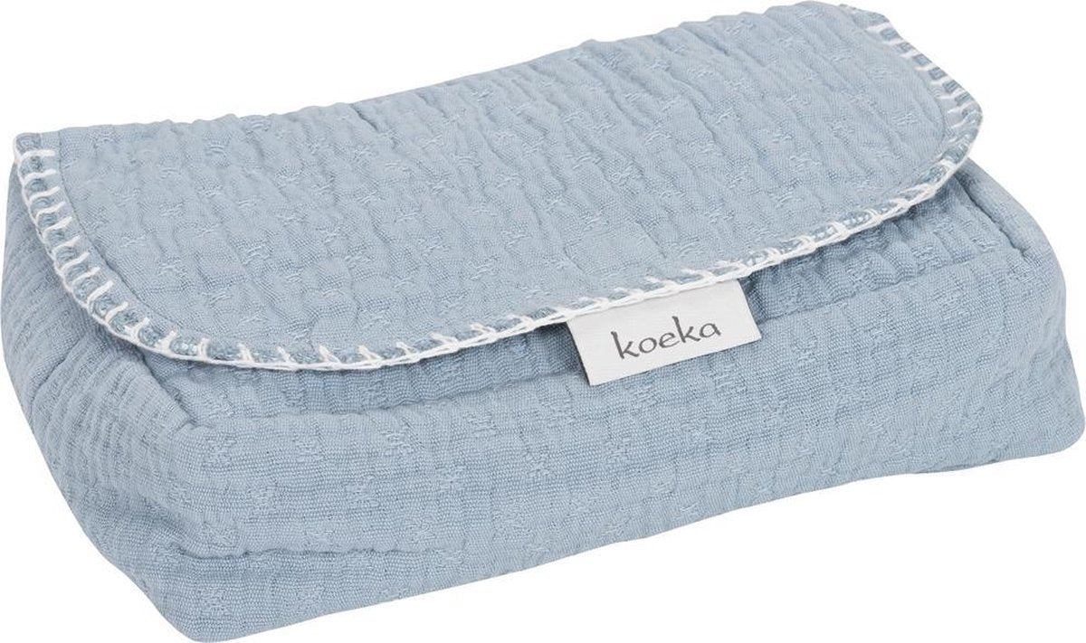 Koeka - Hoes voor babydoekjes Elba - Soft Blue