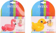 2x Opblaas dieren eend/flamingo