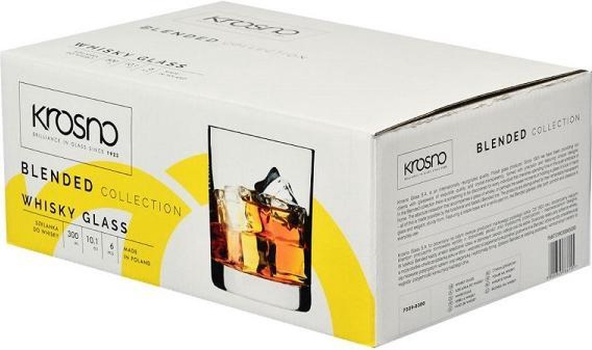Krosno Blended Collection Whiskyglazen - Set van 6 - 300ml