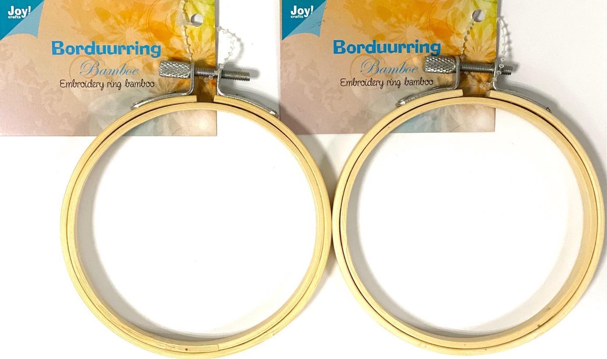 Joy!Crafts / Borduurringen / Borduurframe hout / Bamboe / Set 2 x 10 CM