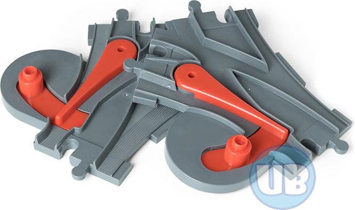 Uniblocks Trein Rails Accessoires Set- wissels 2 stuks