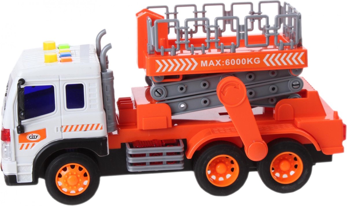 Gearbox Takelwagen Met Geluid Oranje/wit 25 Cm