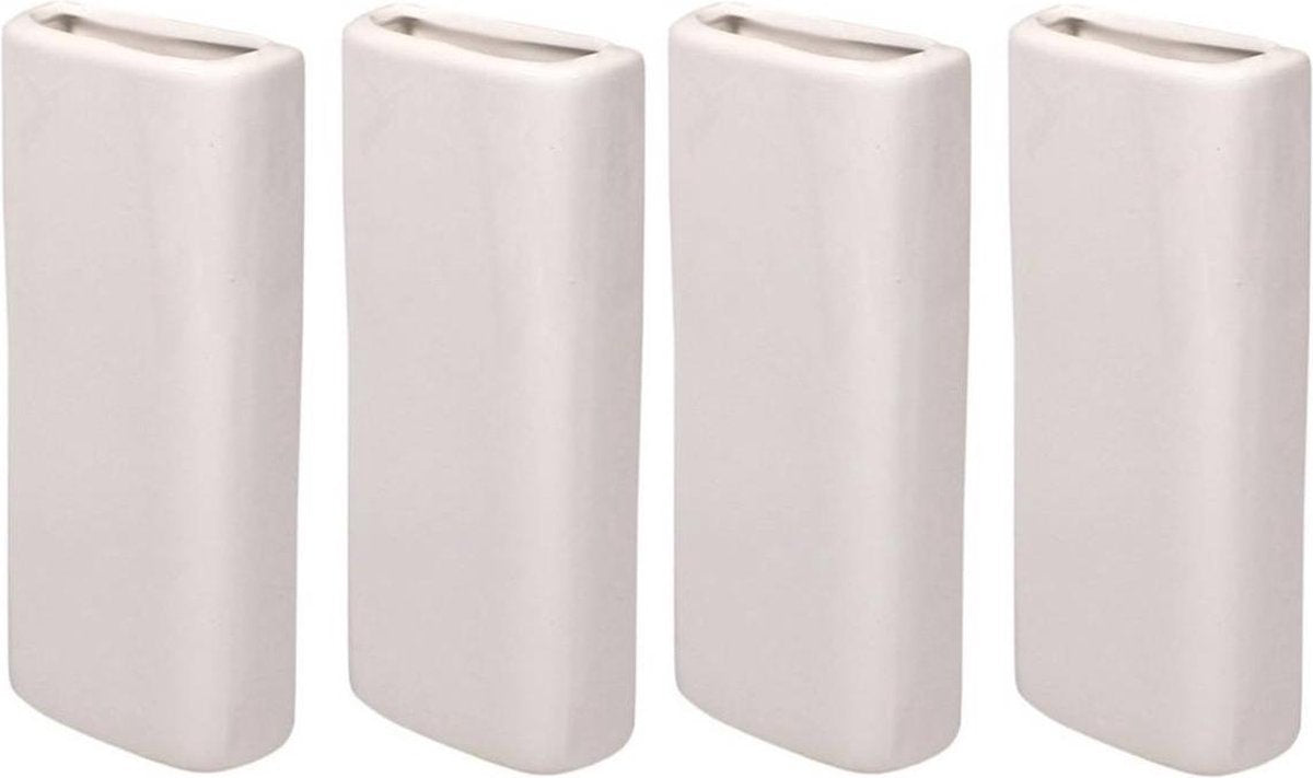 Set van 4x stuks witte radiator bak luchtbevochtigers / waterverdampers rechthoekig 19 cm - Waterverdampers verwarming