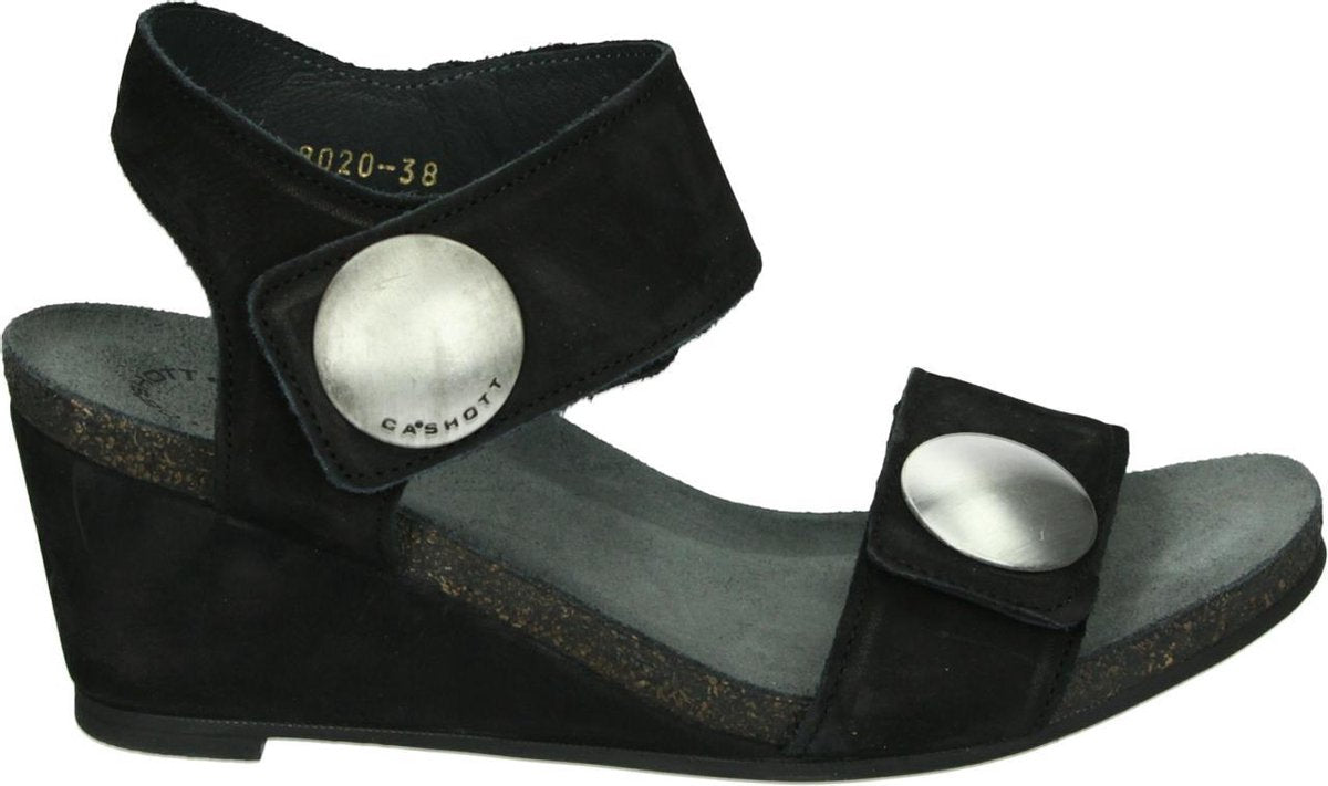 Ca'Shott 8020 BIO - Volwassenen Sandalen met hakDames Sandalen - Kleur: Zwart - Maat: 40