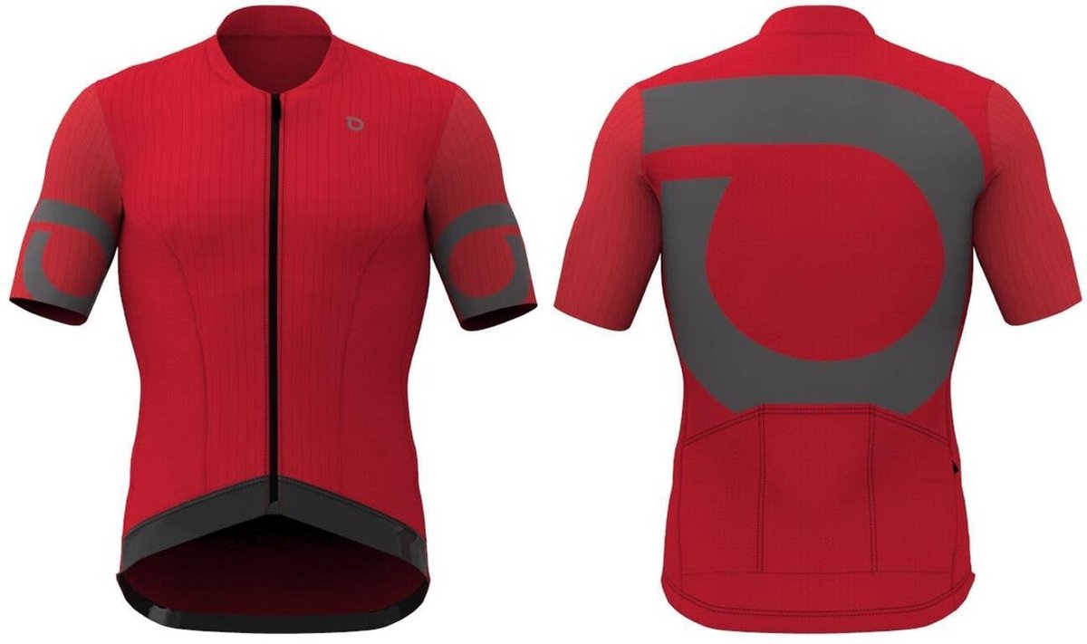 Briko Granfondo Jersey Red-Brown fango - Maat L