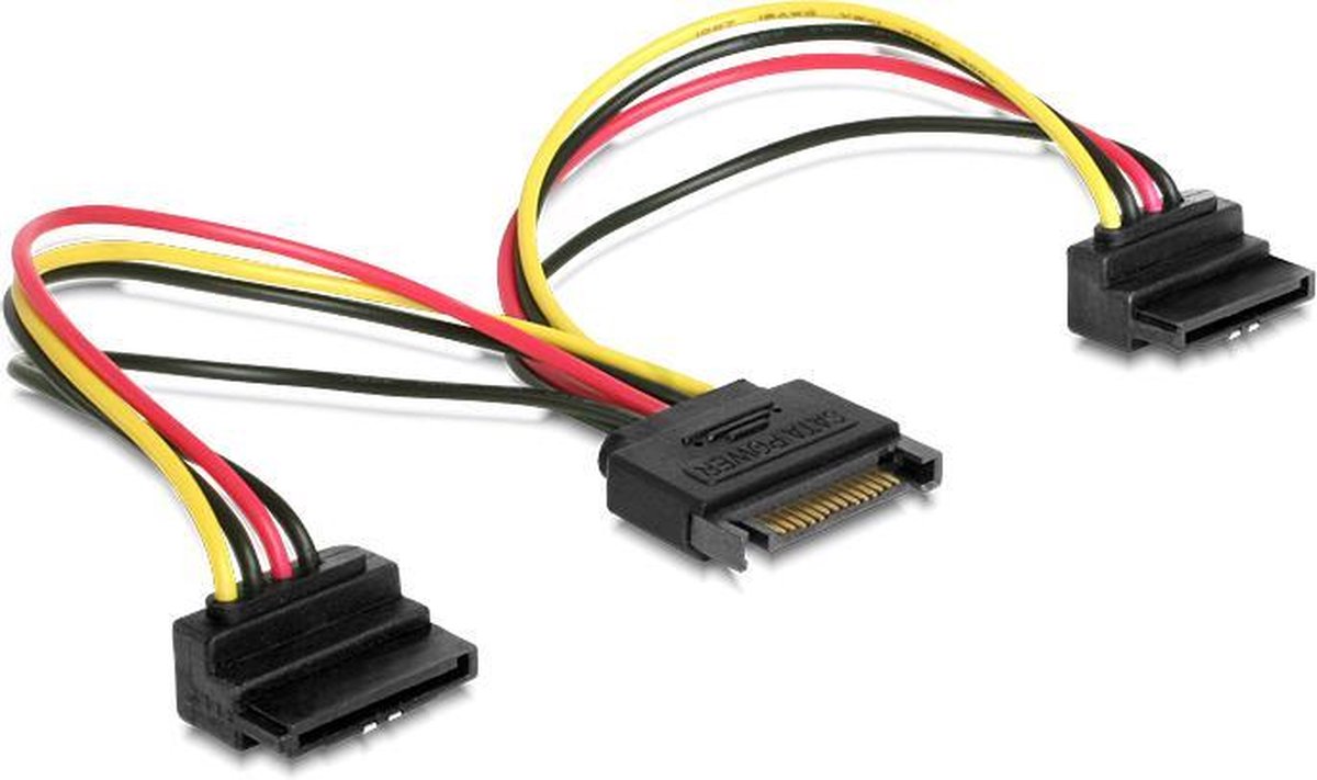 CablExpert CC-SATAM2F-02 - SATA voedings-splitterkabel met hoekstekkers