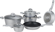 Herzberg HG-8079 Kookpannenset - 6 delig - Grey