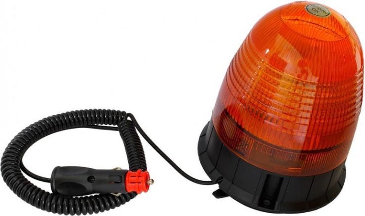 ORANJE magneet zwaailicht - 12V/24V - 16 LED SMD - E-keurmerk - R65 / R10
