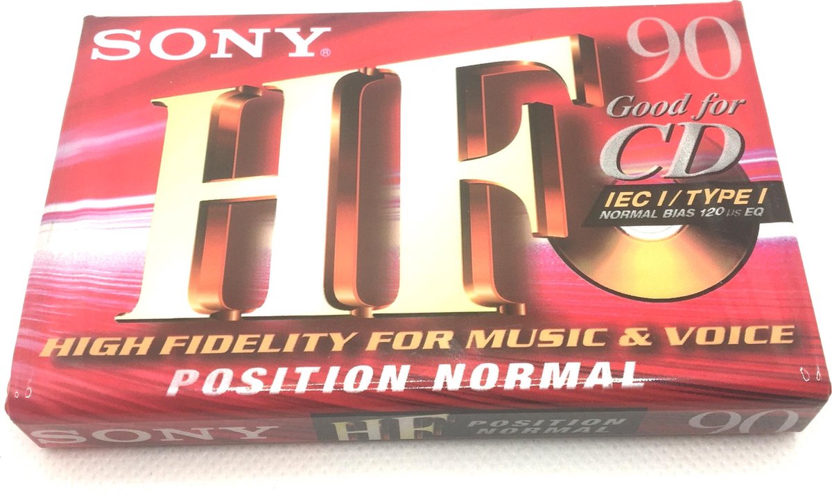 Audio Cassette Tape SONY HF 90 / Uiterst geschikt voor alle opnamedoeleinden / Sealed Blanco Cassettebandje / Cassettedeck / Walkman / Sony cassettebandje.