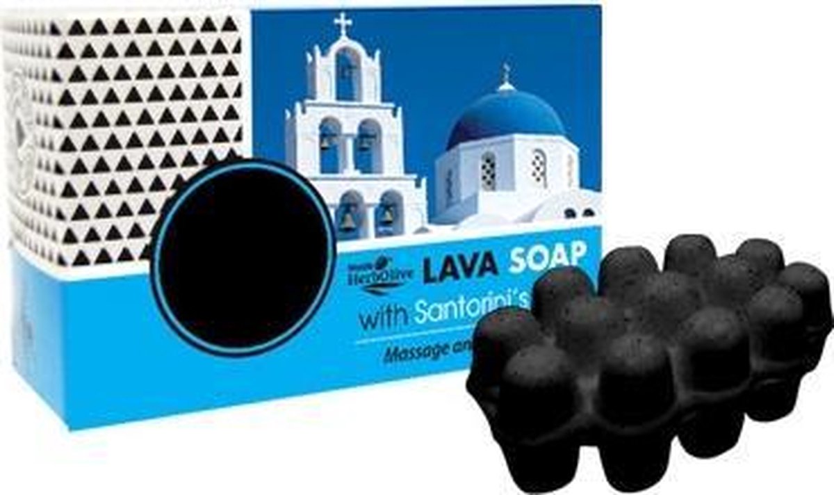 HerbOlive Zeep Massage Lava *Olijfolie & Wijnstok Extract van Santorini* 100g