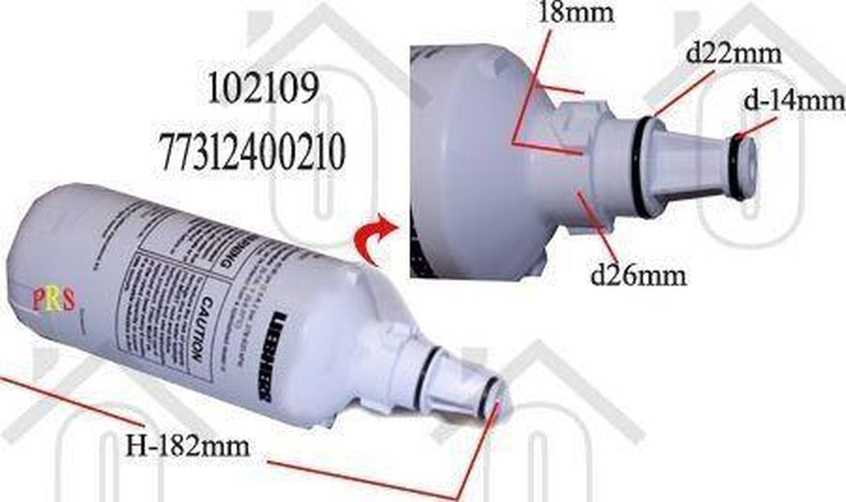 Liebherr Waterfilter Amerikaanse koelkasten CNes 6256