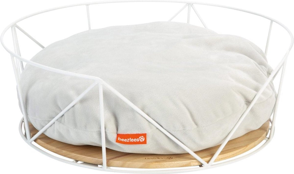 Beeztees kattenmand kipu metaal wit small 40x40x16 cm