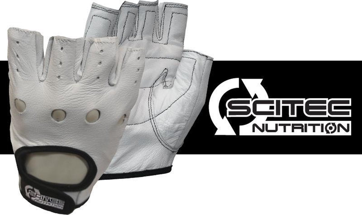 Scitec Nutrition - Trainingshandschoenen - Unisex - Workout Gloves - White Style - L