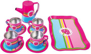 Bino Koffieservies Junior Aluminium Roze/blauw 10-delig