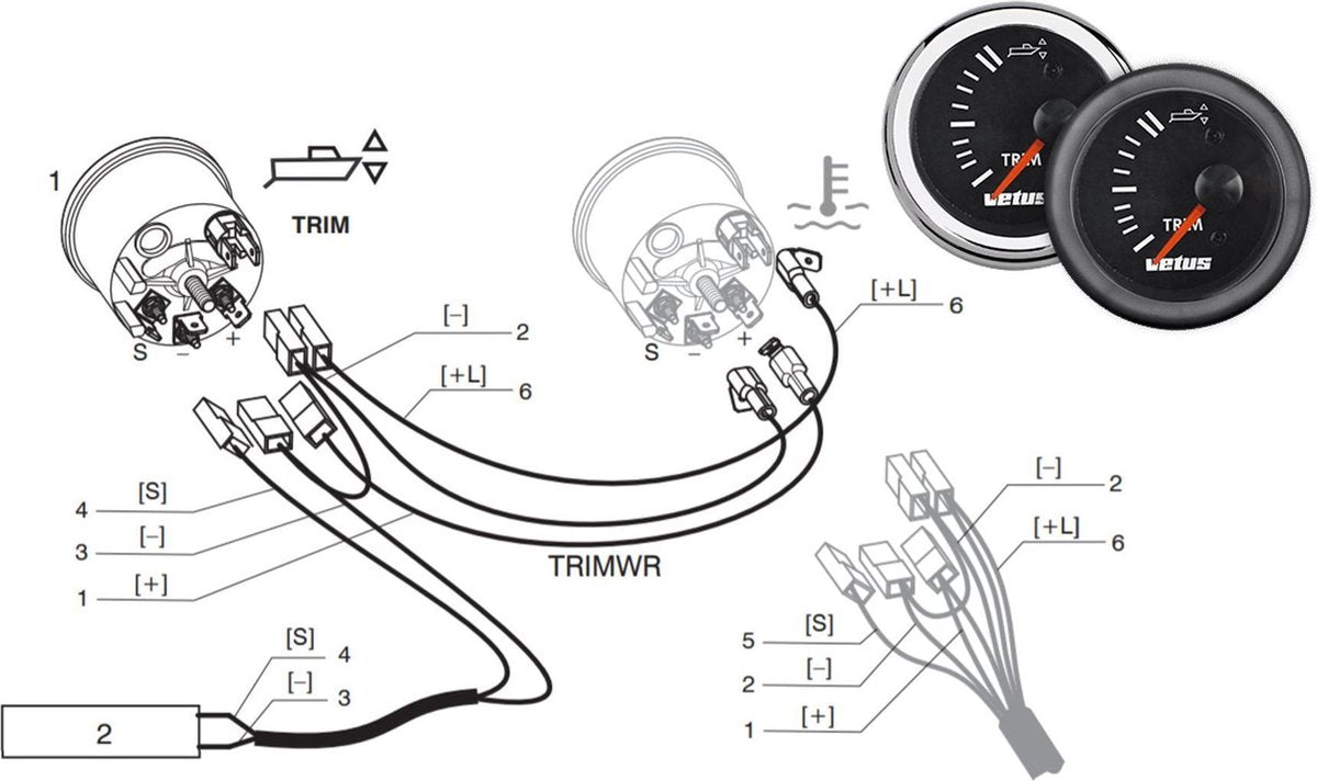 VETUS TRIMWR Aansluitkabel voor Trimmeter
