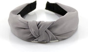 Haarband - Diadeem - Haaraccessoire - Grijs/Roze - effen - dameshaarband - silk look - Haarbanden zijn weer helemaal hot! Zo geef jij je look heel eenvoudig net dat beetje extra.