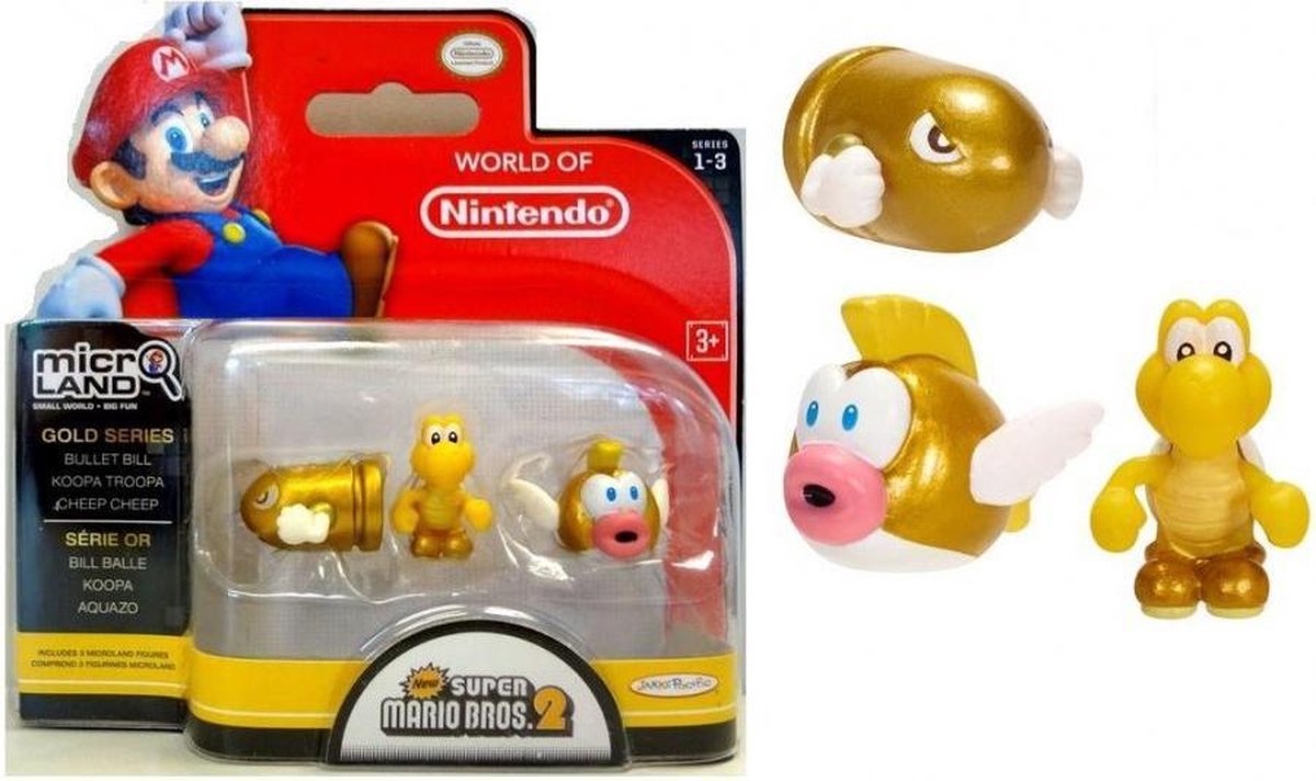 Merchandising NINTENDO - Micro Figurines GOLD Series - Bullet Bill / Koopa / Cheep
