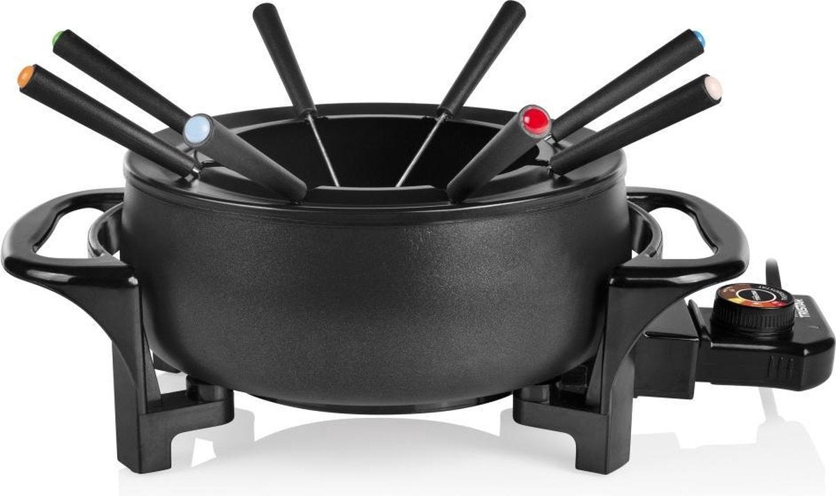 Tristar FO-1107 Fonduepan met 8 Vorkjes 1.5L 1000W Matzwart